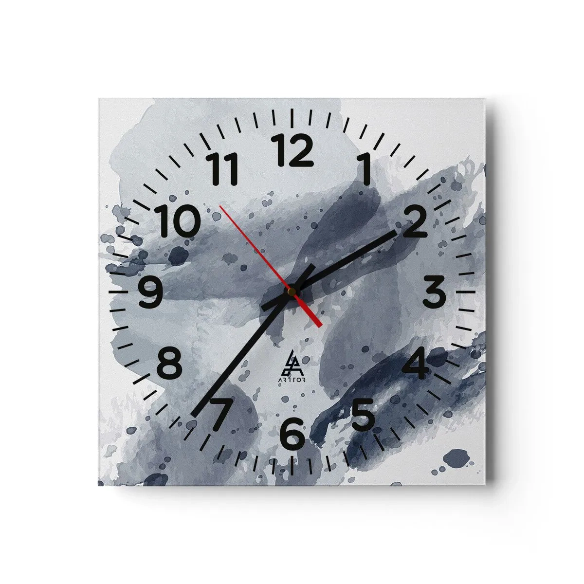 Relógio de parede - Relógio em vidro - Um estudo da natureza da água - 40x40 cm