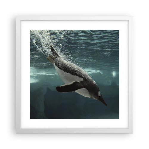 Pôster em moldura branca - Bem-vindo ao meu mundo - 40x40 cm