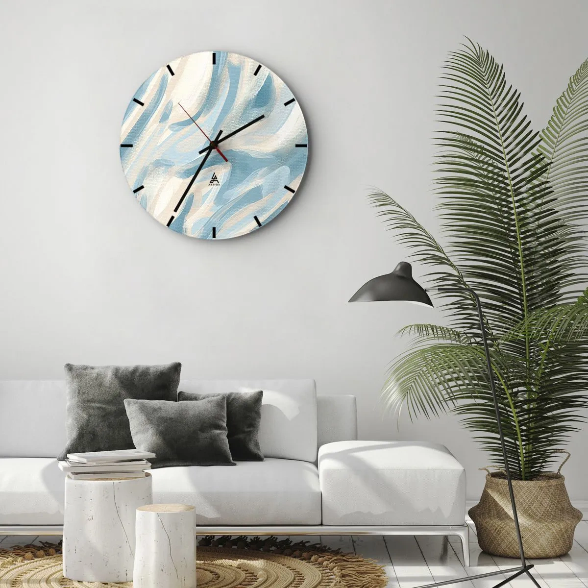 Relógio de parede - Relógio em vidro - Brisas de primavera - 40x40 cm