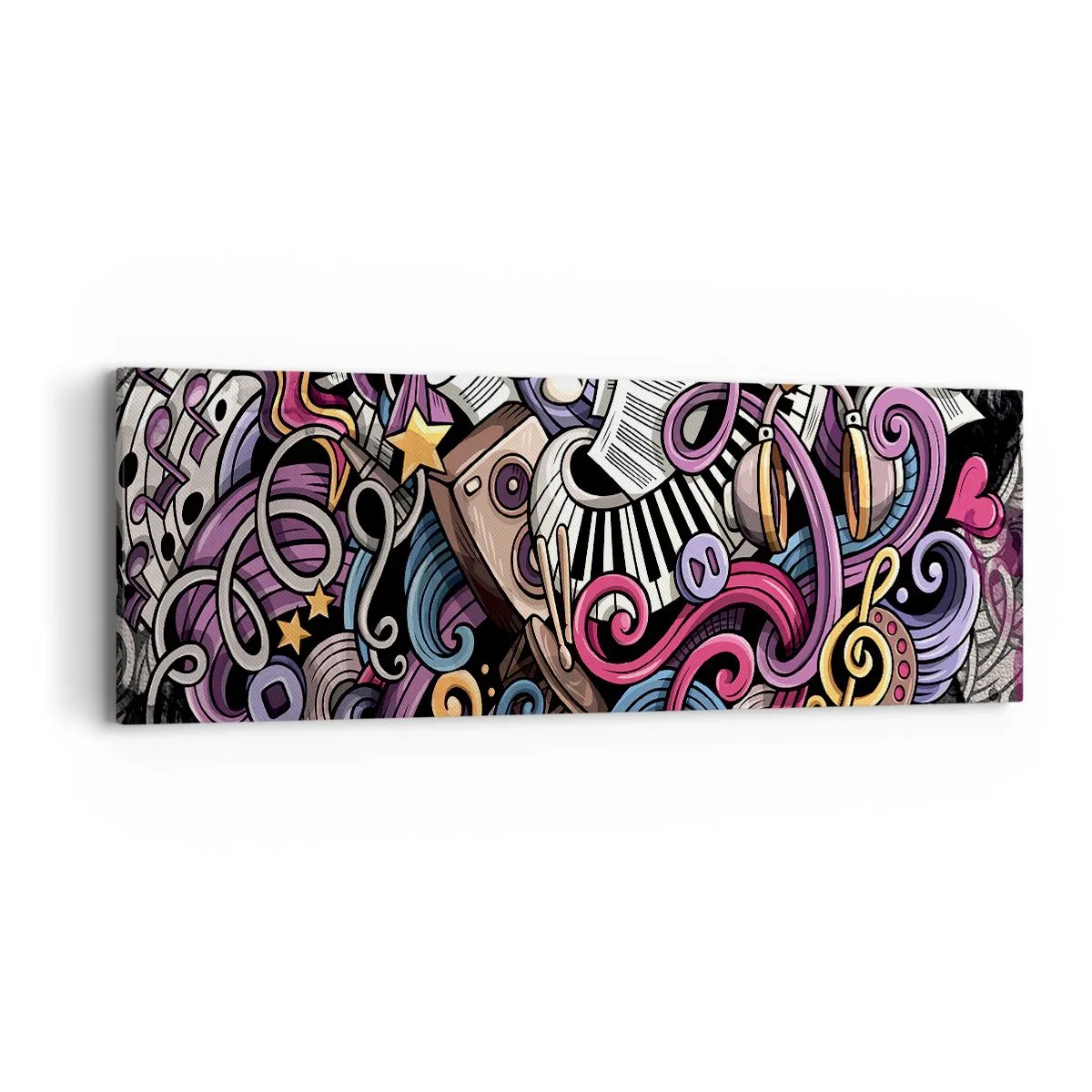Quadro em tela - Melodia complicada - 90x30 cm
