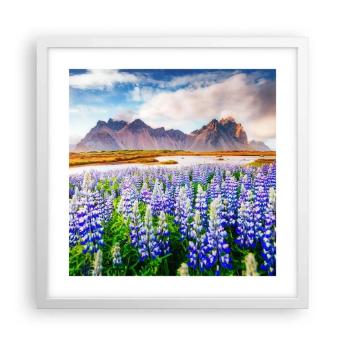 Pôster em moldura branca - Força e severidade ao lado da suavidade - 40x40 cm