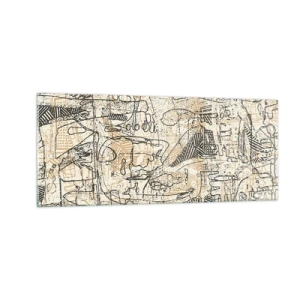 Quadro em vidro - À espera de ser decifrado - 100x40 cm