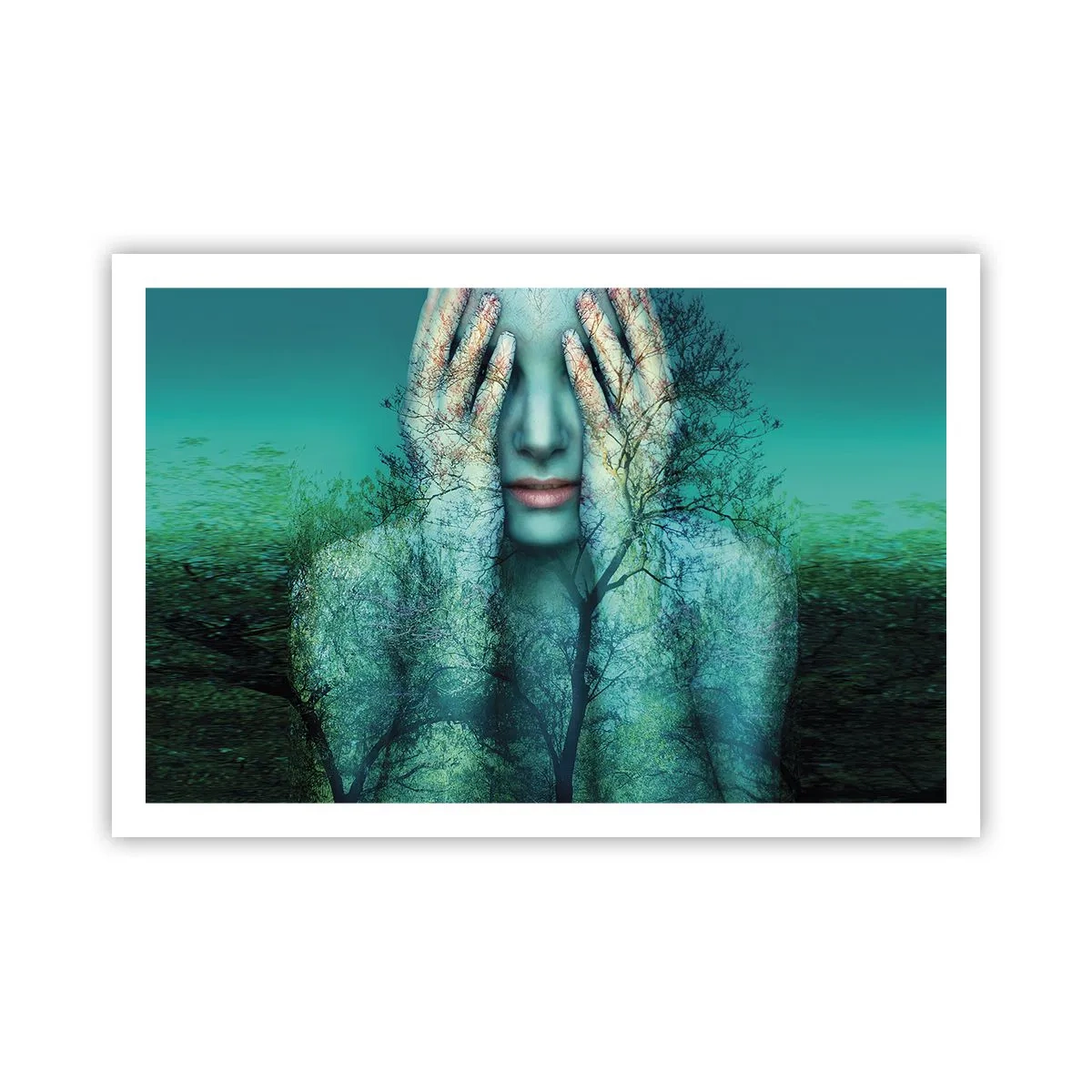 Pôster - Imersa em azul - 91x61 cm