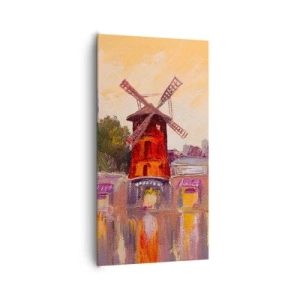 Quadro em tela - Ícones parisienses – Moulin Rouge - 65x120 cm