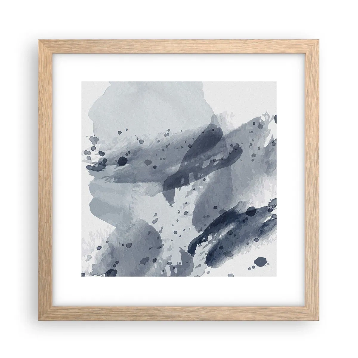 Pôster com moldura de carvalho claro - Um estudo da natureza da água - 30x30 cm