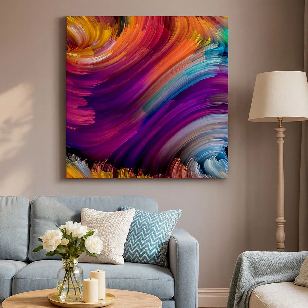 Quadro em tela - O início de um novo mundo - 30x30 cm