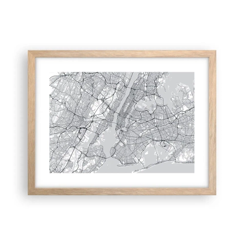 Pôster com moldura de carvalho claro - Anatomia de uma metrópole - 40x30 cm