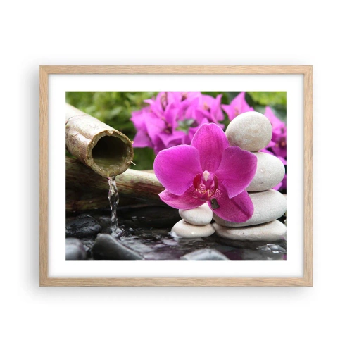 Pôster com moldura de carvalho claro - Descanso imediato - 50x40 cm