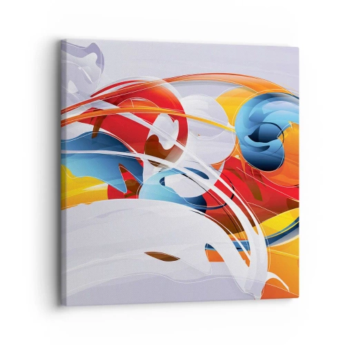 Quadro em tela - A dança dos elementos da natureza - 30x30 cm