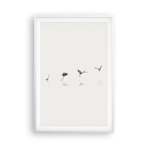 Pôster em moldura branca - Quatro passos simples - 61x91 cm