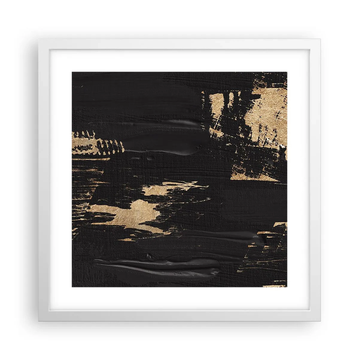 Pôster em moldura branca - Rastro de toque - 40x40 cm