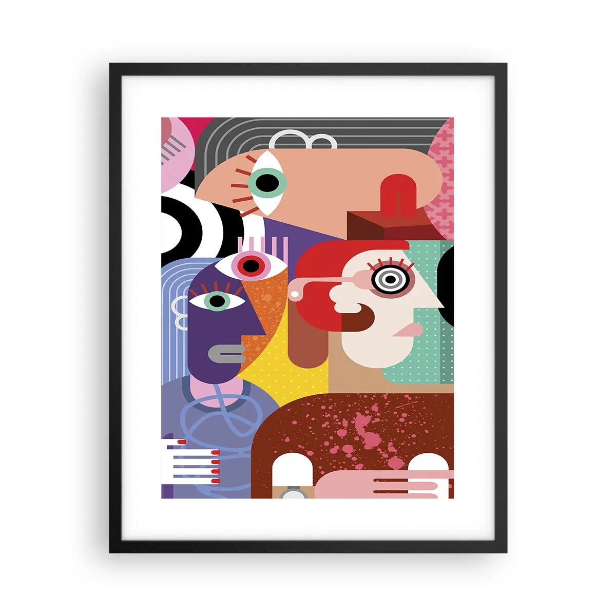 Pôster com moldura preta - Viemos da parte do Sr. Picasso - 40x50 cm