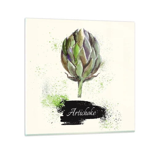 Quadro em vidro - Viva os vegetais! - 50x50 cm