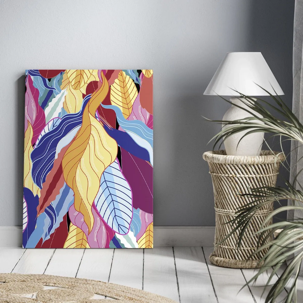 Quadro em tela - Bagunça colorida - 50x70 cm