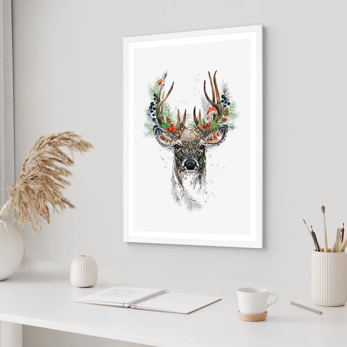 Pôster em moldura branca - Num manto festivo - 50x70 cm