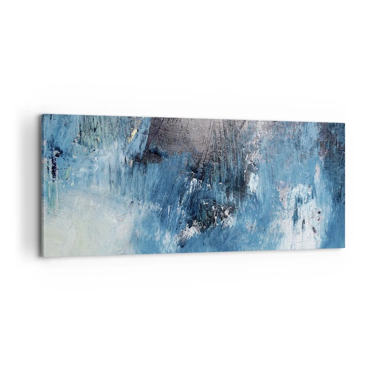 Quadro em tela - Rapsódia em azul - 100x40 cm