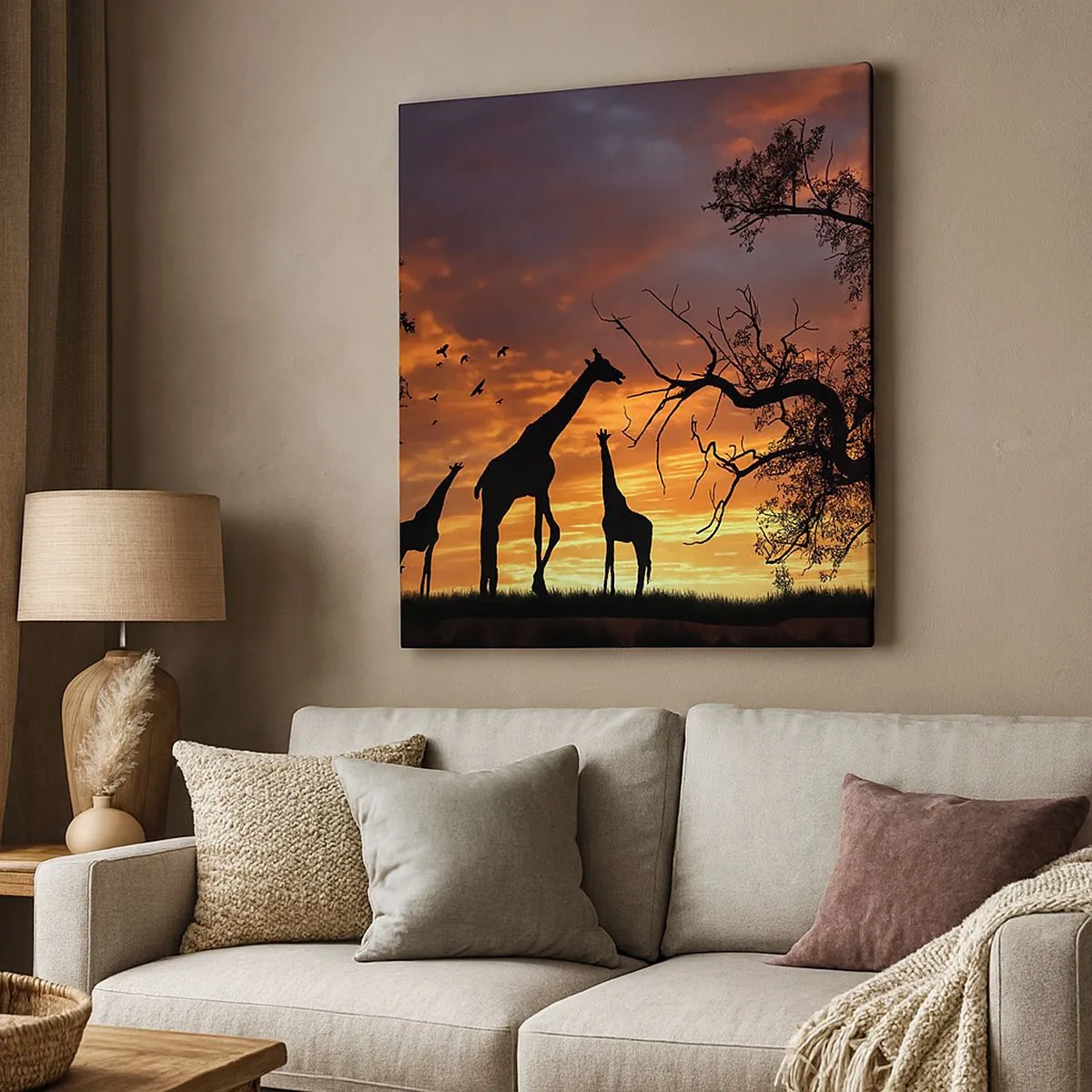 Quadro em tela - Um pequeno jantar com seus entes queridos - 30x30 cm