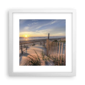 Pôster em moldura branca - Brilho e sombra do vento - 30x30 cm