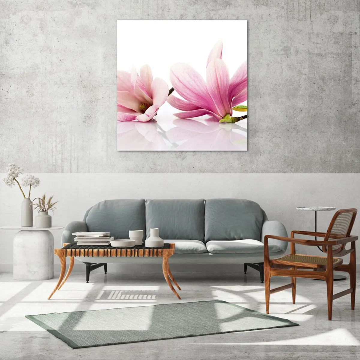 Quadro em vidro - Suave como um sopro de primavera - 30x30 cm