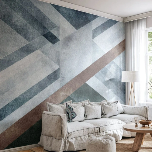 Papel de Parede Autocolante Deluxe Sticker - Elegância sofisticada da geometria - Linhas, Geometria, Abstração - 450x315 cm