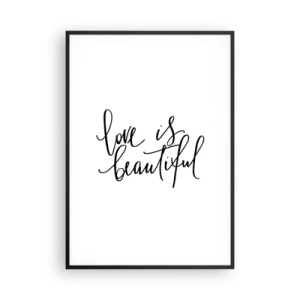 Pôster com moldura preta - Leia e repita - 70x100 cm