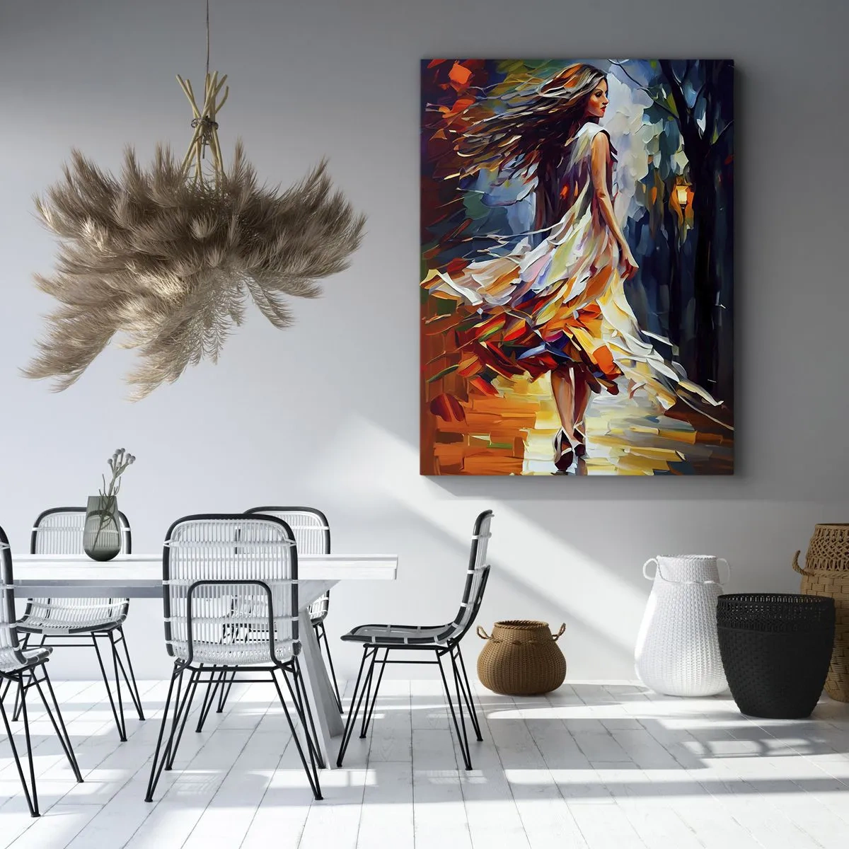 Quadro em tela - Garota outono - 50x70 cm