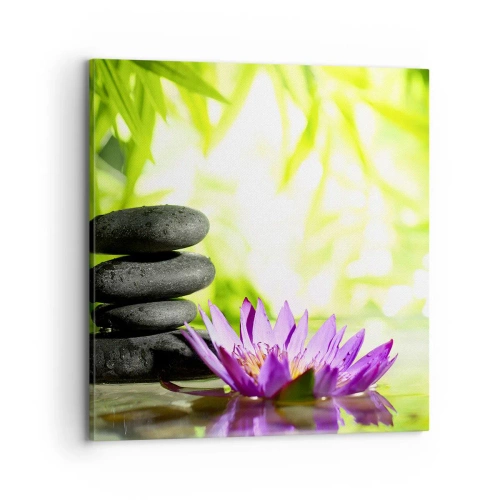 Quadro em tela - Em um arbusto de bambu - 70x70 cm