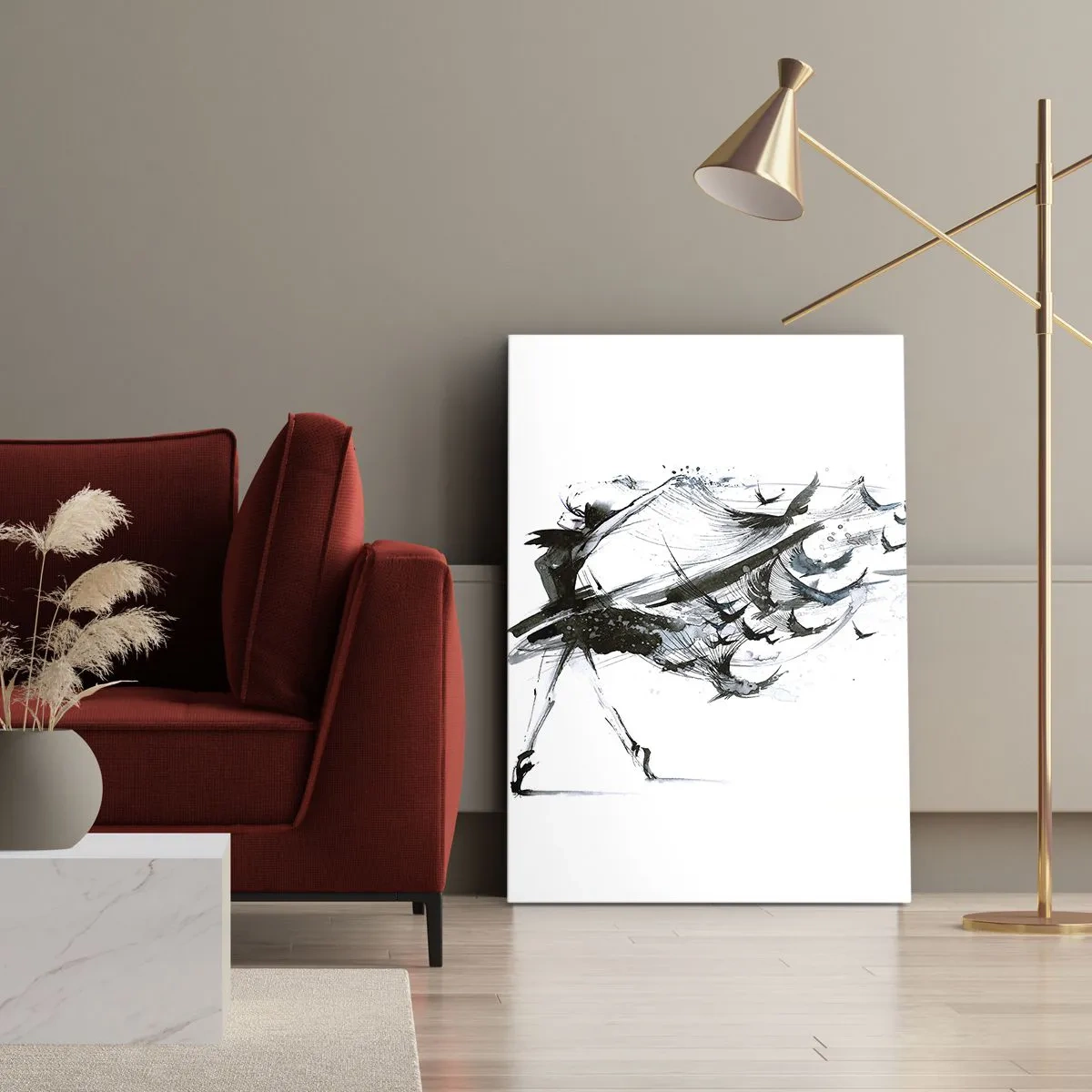 Quadro em tela - A magia da música liberta - 80x120 cm