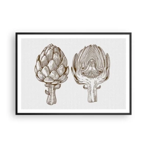 Pôster com moldura preta - Aula de anatomia - 100x70 cm