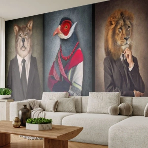 Papel de Parede Standard Eco - O que estou a fazer aqui?! - Abstração, Cachorro, Pássaro - 500x350 cm