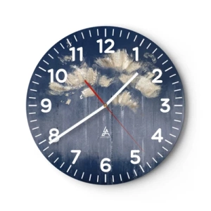 Relógio de parede - Relógio em vidro - Como pétalas ao vento - 30x30 cm