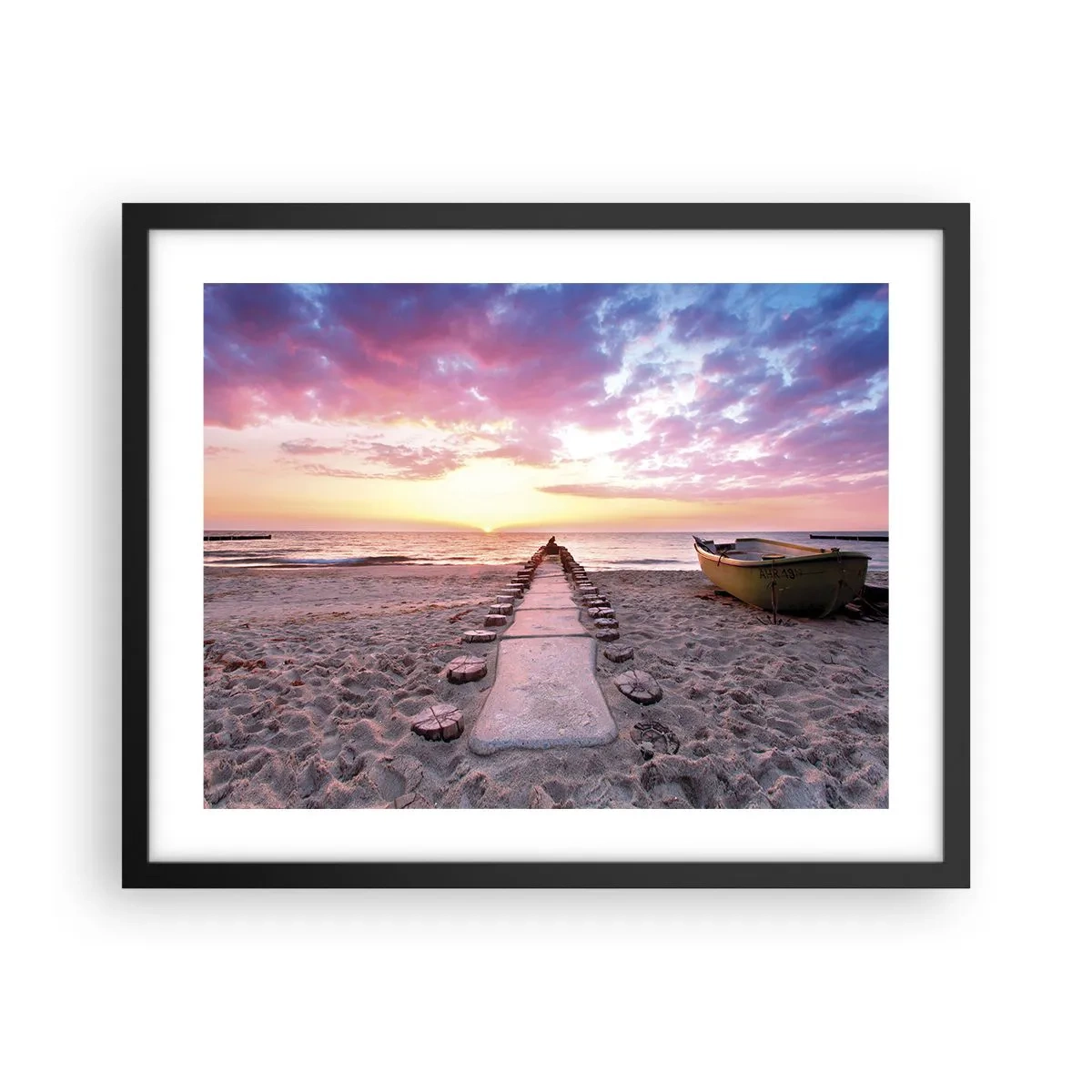 Pôster com moldura preta - Um momento de profunda experiência - 50x40 cm