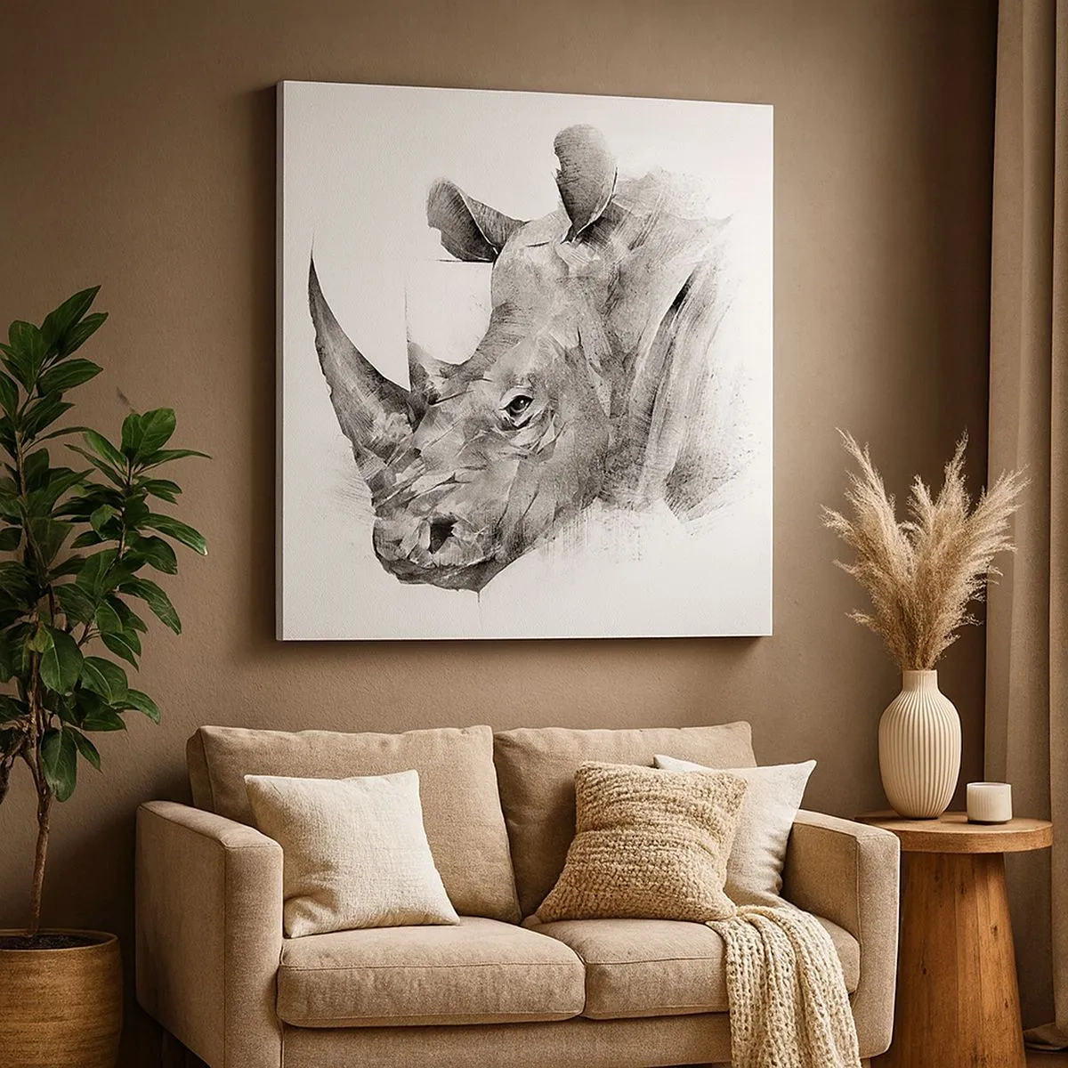 Quadro em tela - Retrato africano - 30x30 cm