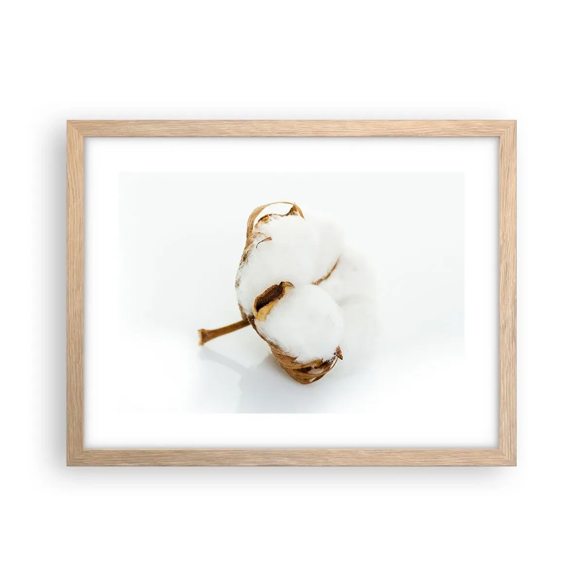 Pôster com moldura de carvalho claro - Suave por natureza - 40x30 cm