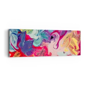 Quadro em tela - O nascimento das cores - 90x30 cm
