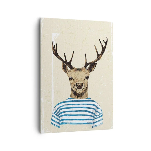 Quadro em tela - Porque eu gosto de camisas listradas! - 50x70 cm