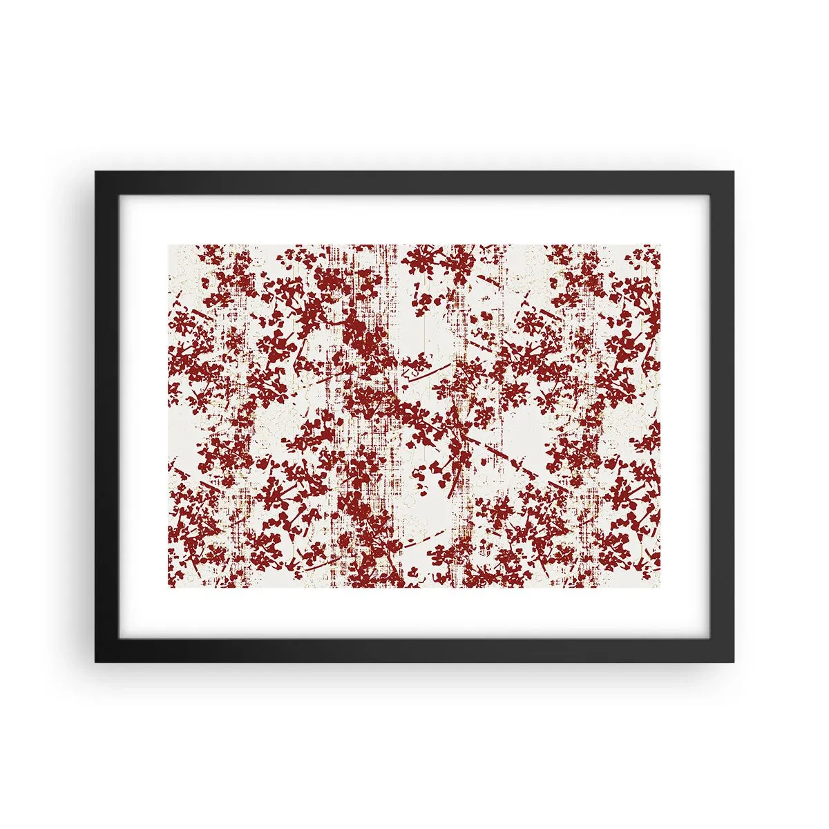 Pôster com moldura preta - Como chita antiga - 40x30 cm