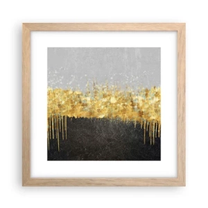Pôster com moldura de carvalho claro - Para dentro e para cima - 30x30 cm