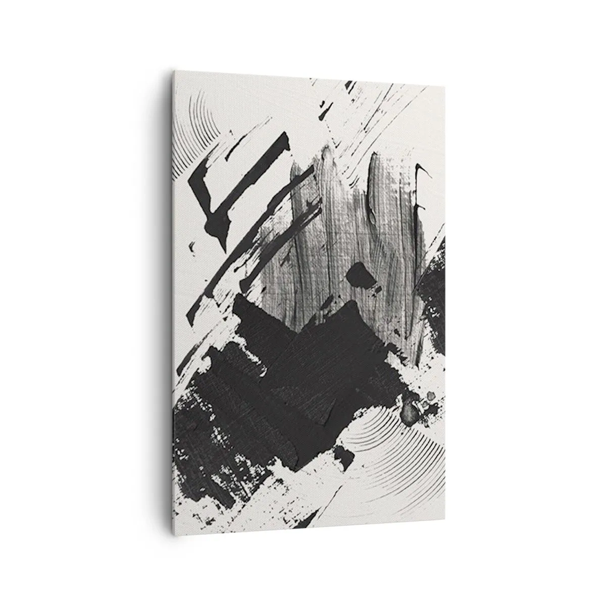 Quadro em tela - Abstração – expressão do preto - 80x120 cm