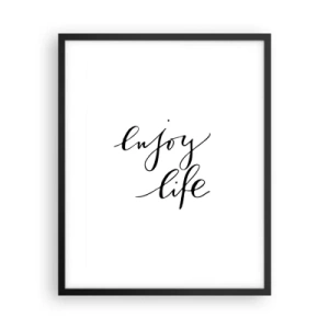 Pôster com moldura preta - Nada mais... - 40x50 cm