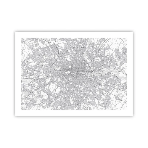 Pôster - Mapa do labirinto de Londres - 70x50 cm