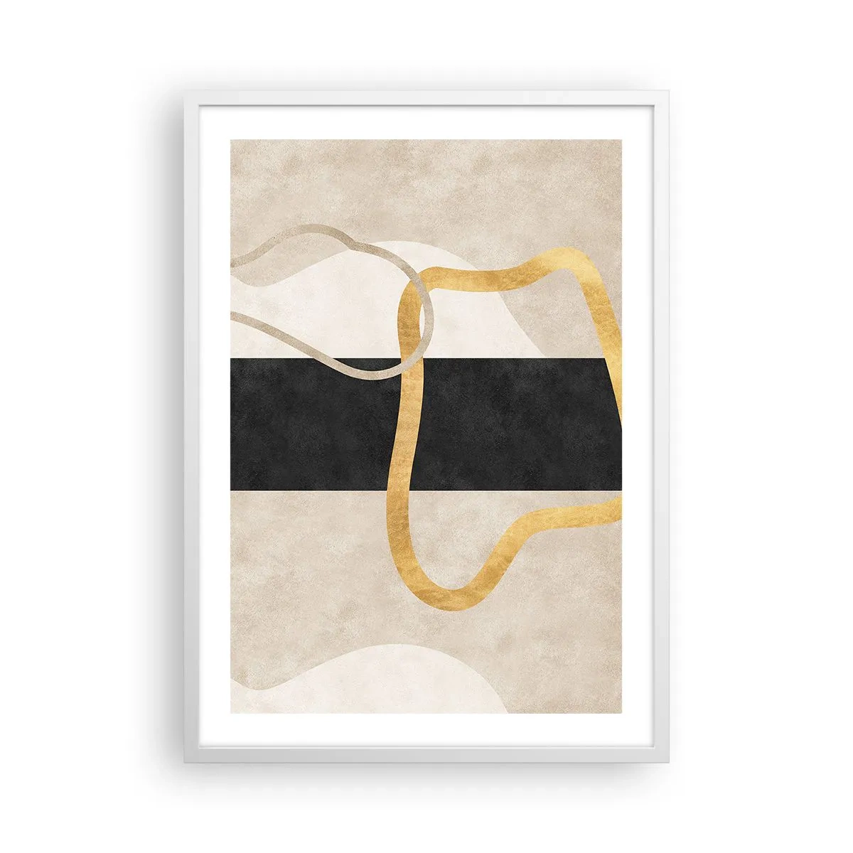 Pôster em moldura branca - Formas em loop - 50x70 cm