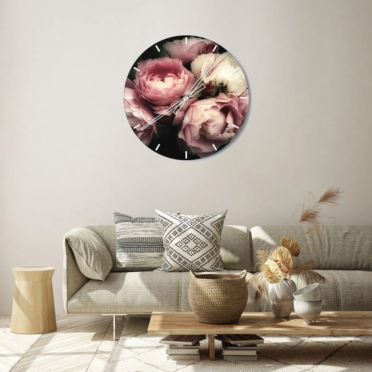 Relógio de parede - Relógio em vidro - O encanto da belle epoque - 40x40 cm