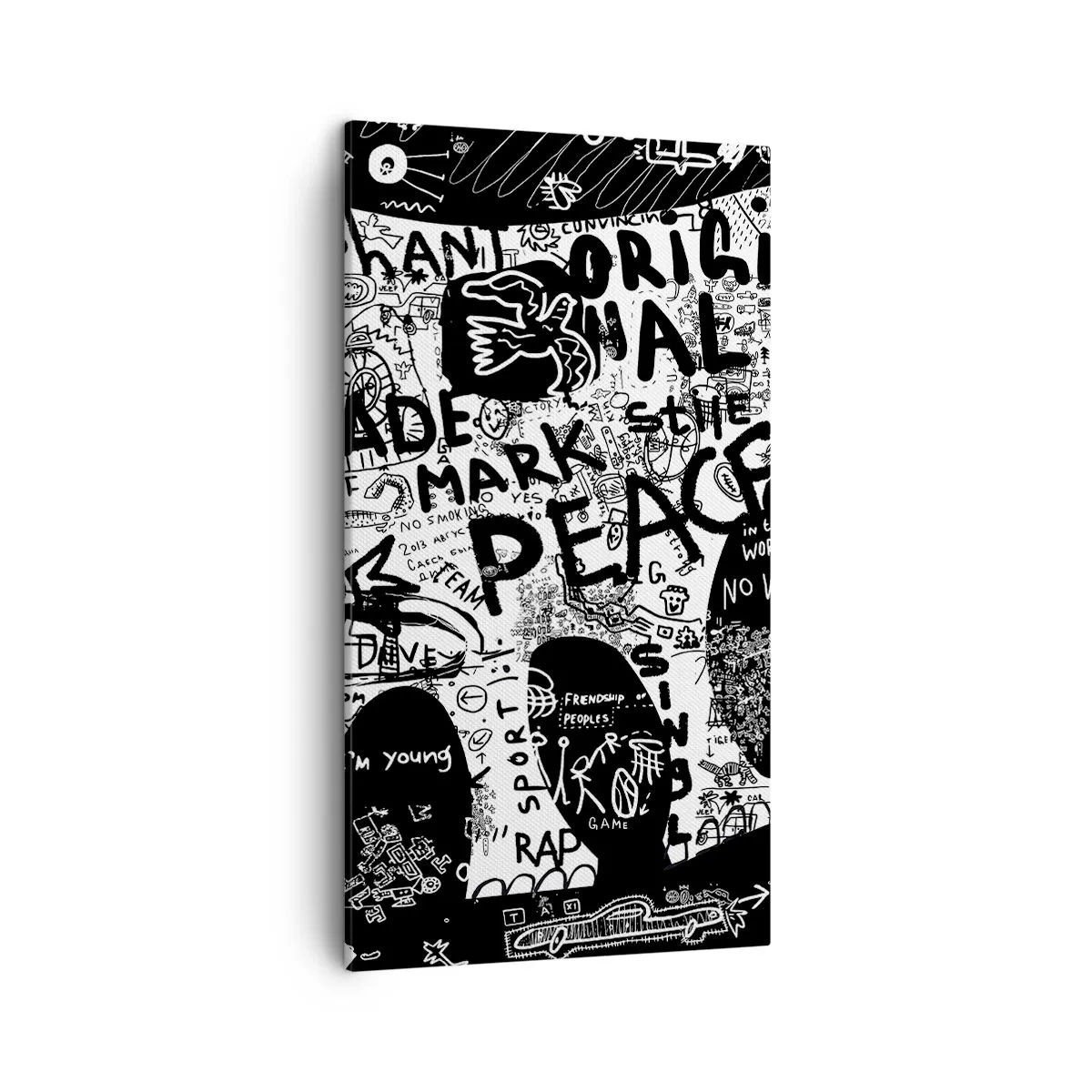 Quadro em tela - O rico mundo das ruas - 45x80 cm