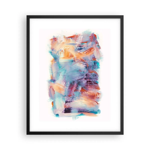 Pôster com moldura preta - Uma bagunça colorida - 40x50 cm