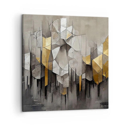 Quadro em tela - Composição de gelo e luz - 50x50 cm