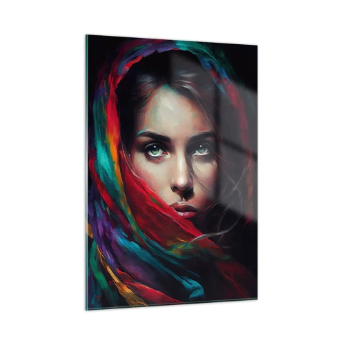 Quadro em vidro - Mistério de olhos verdes - 50x70 cm