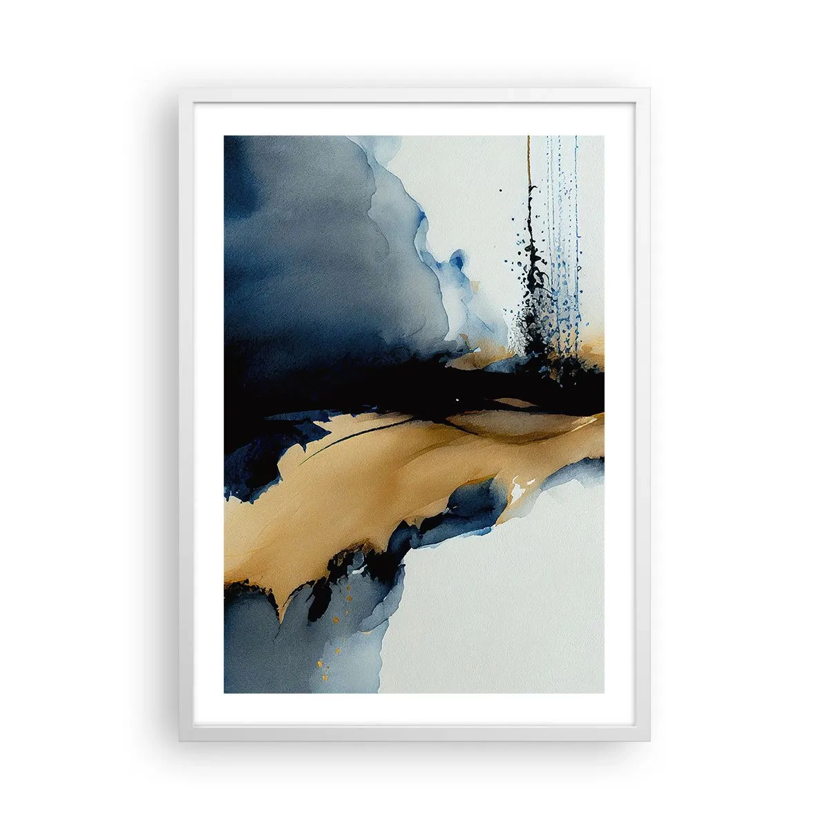 Pôster em moldura branca - Atrás da cortina - 50x70 cm