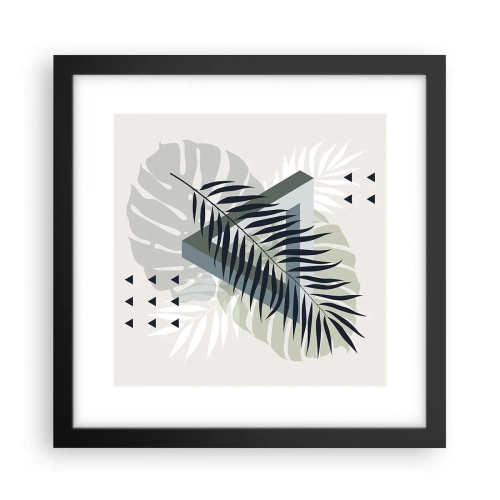 Pôster com moldura preta - Natureza e geometria – duas ordens? - 30x30 cm