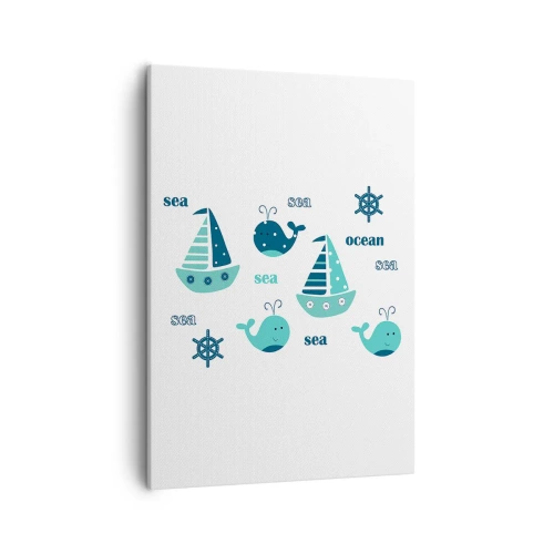 Quadro em tela - Através dos mares e oceanos - 50x70 cm